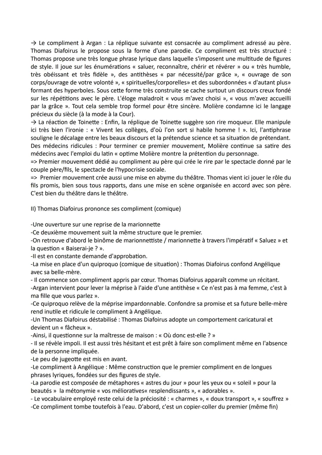 Théâtre Le Malade Imaginaire
INTRODUCTION :
Acte II, scène 5
Molière de son vrai nom Jean-Baptiste Poquelin, est un dramaturge, comédien et 
