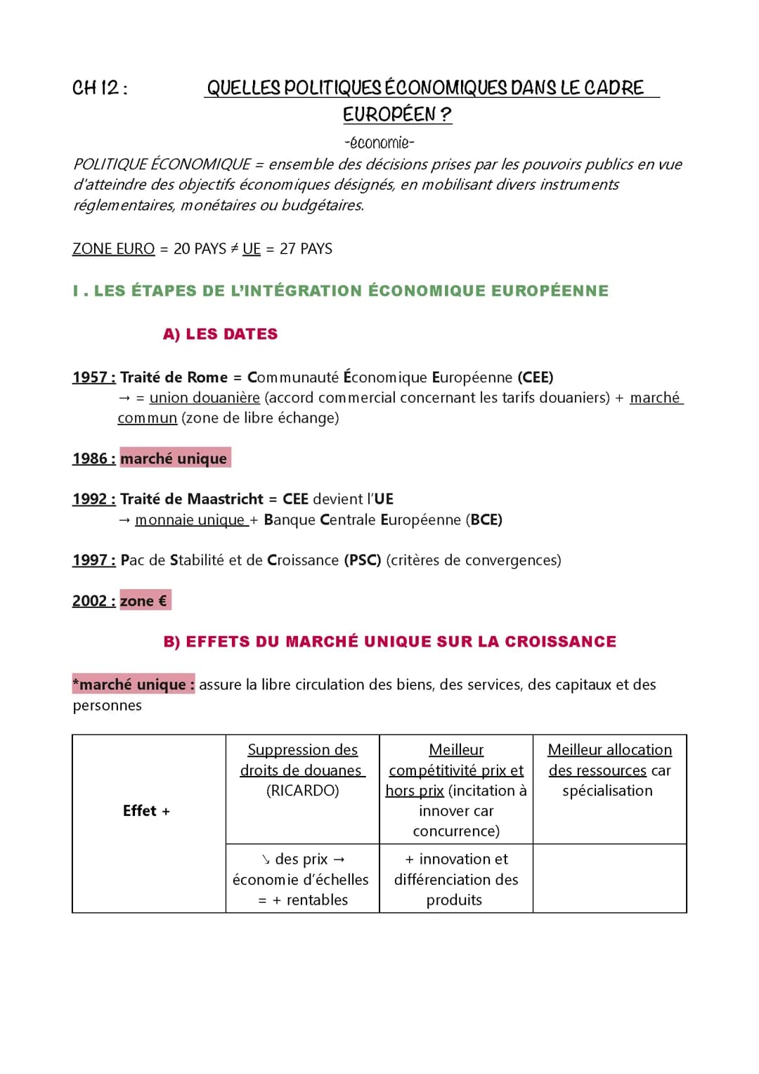 Quelles politiques économiques dans le cadre européen ?