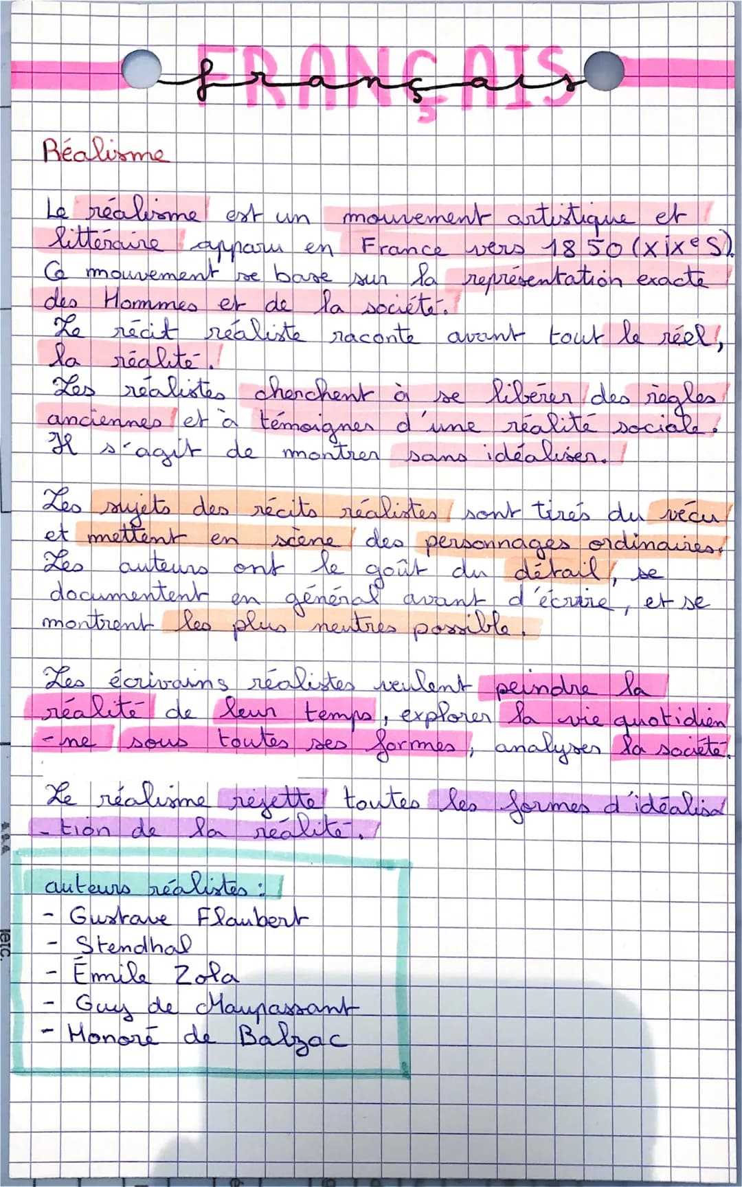 française
Béalisme
Le réalisme est un mouvement artistique et
litteraire appar
France vers 1850 (xix²S).
Co mouvement se base sur la représe