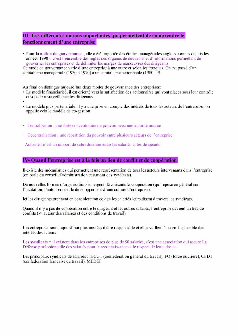 CHAPITRE 12:
Comment les entreprises sont-elles organisées et
gouvernées ?
Introduction :
Une entreprise = est une organisation chargée de l