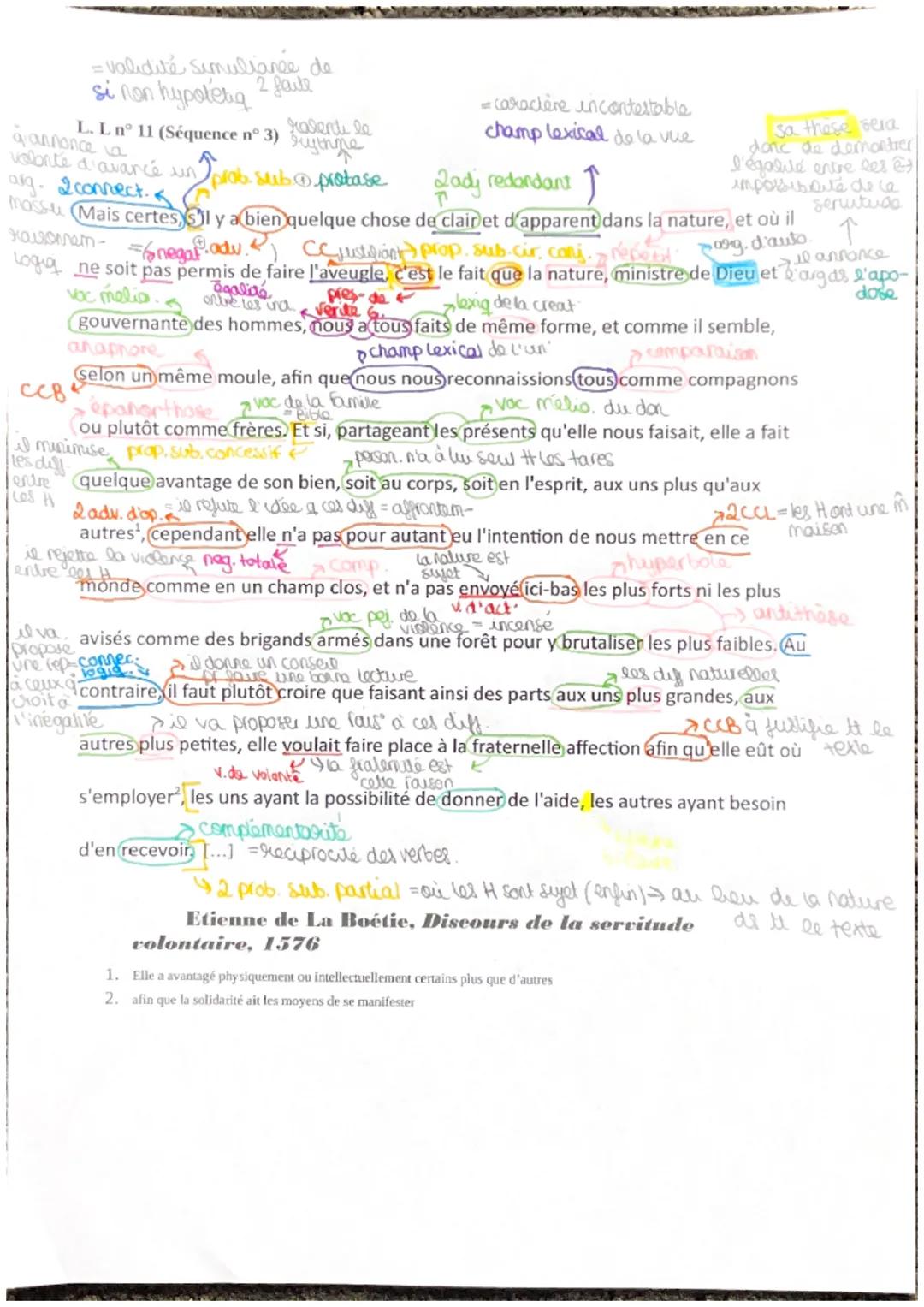 - validité simullance de
si non hypotetig 2 faile

L. L n° 11 (Séquence n° 3) rasente le
Fryinme
-caractère incontestable
champ lexical de l
