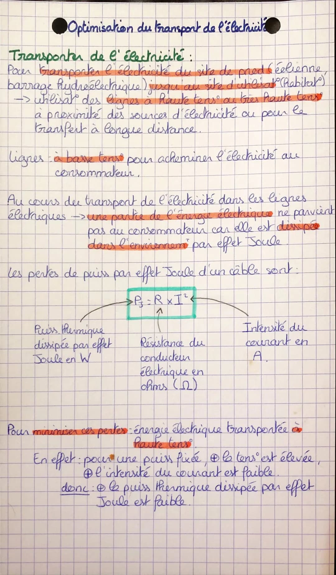 Optimisation du transport de l'électricité
Transporter de l'électricité :
Pour transporter l'électricité du site de pred béolienne,
barrage 
