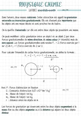 Know physique chimie : la force gravitionnelle  thumbnail