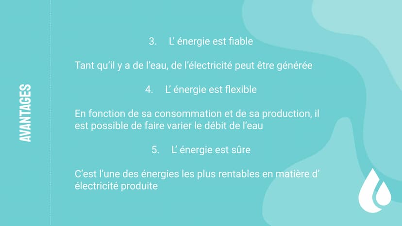 LES CENTRALES
HYDRAULIQUES
Avantages et inconvénients Voici notre exposé sur les centrales hydroélectriques.
Nous allons tout d'abord étudie
