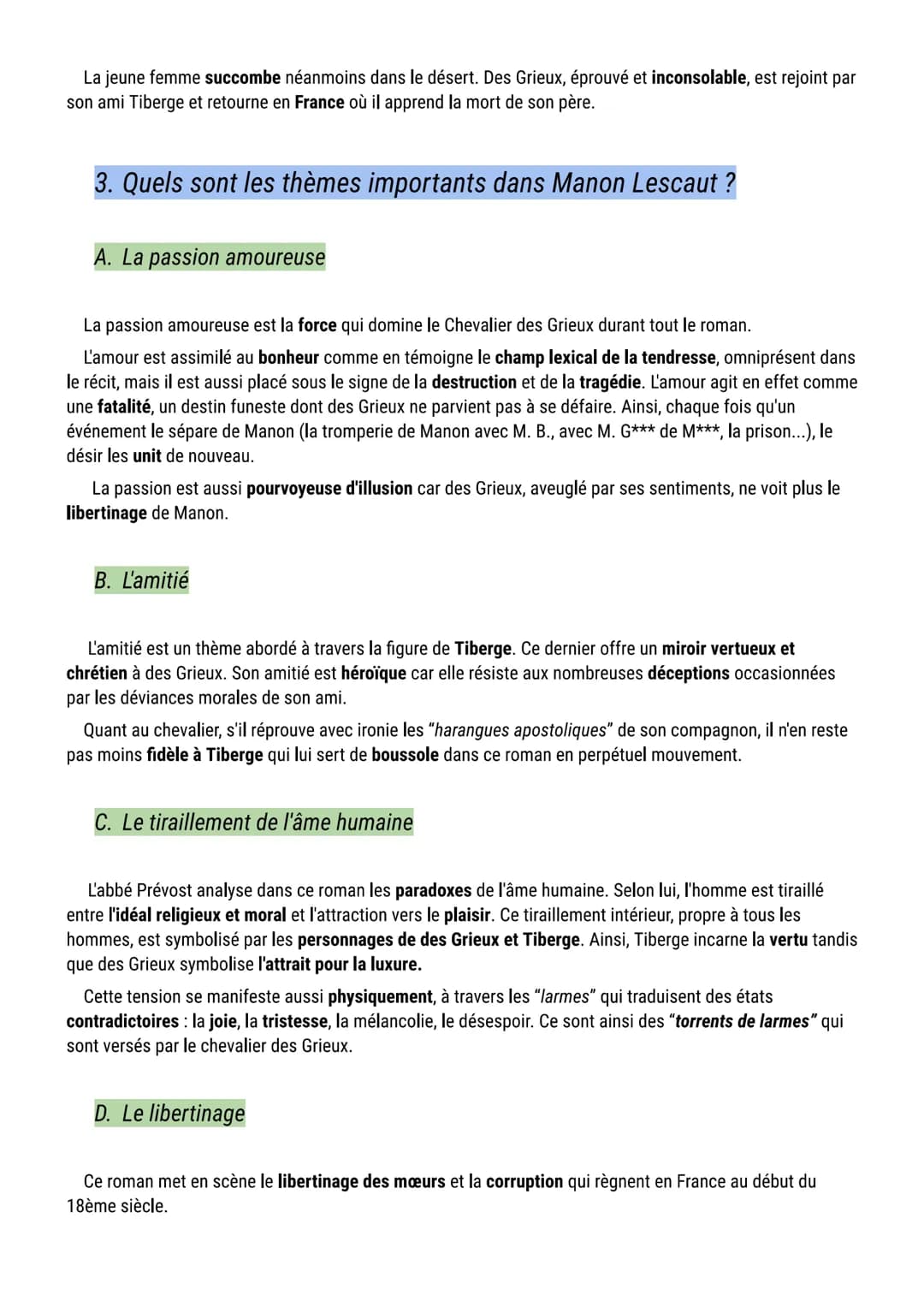 Cours sur Manon Lescaut (commentaire composé)
Voici une fiche de lecture complète (résumé et analyse) du roman Manon Lescaut de L'abbé Prévo