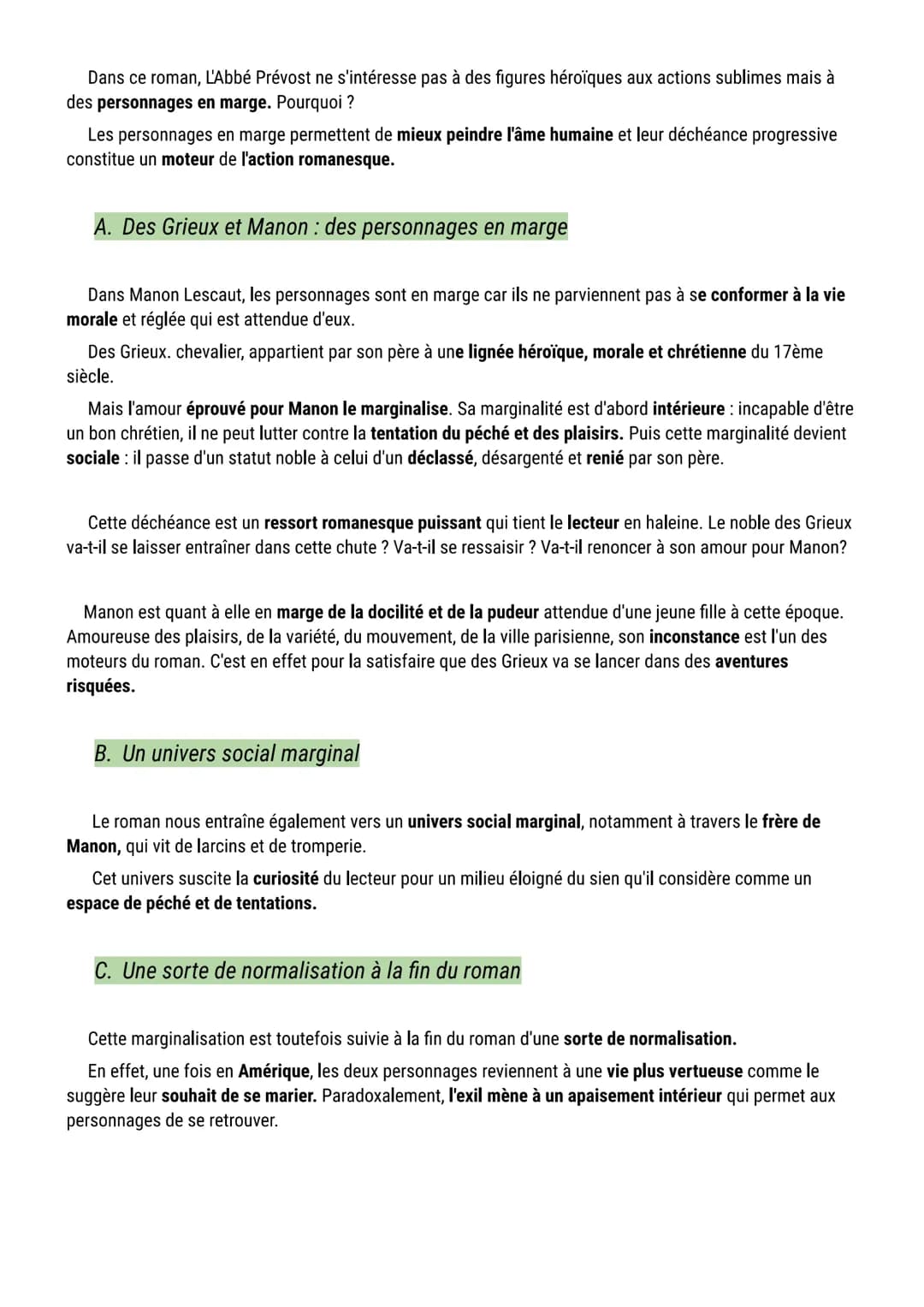 Cours sur Manon Lescaut (commentaire composé)
Voici une fiche de lecture complète (résumé et analyse) du roman Manon Lescaut de L'abbé Prévo