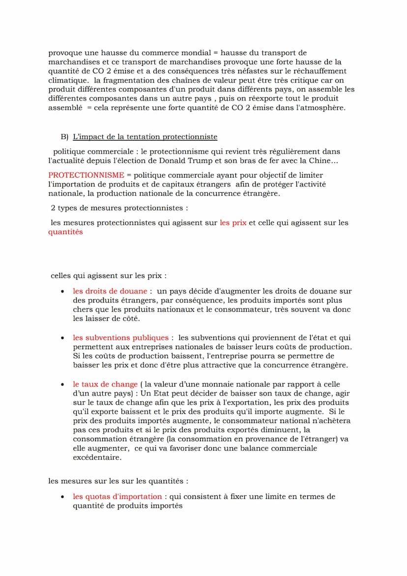 I) Les déterminants des échanges internationaux
A) Les avantages comparatifs et les dotations factorielles.
Le poids des avantages comparati