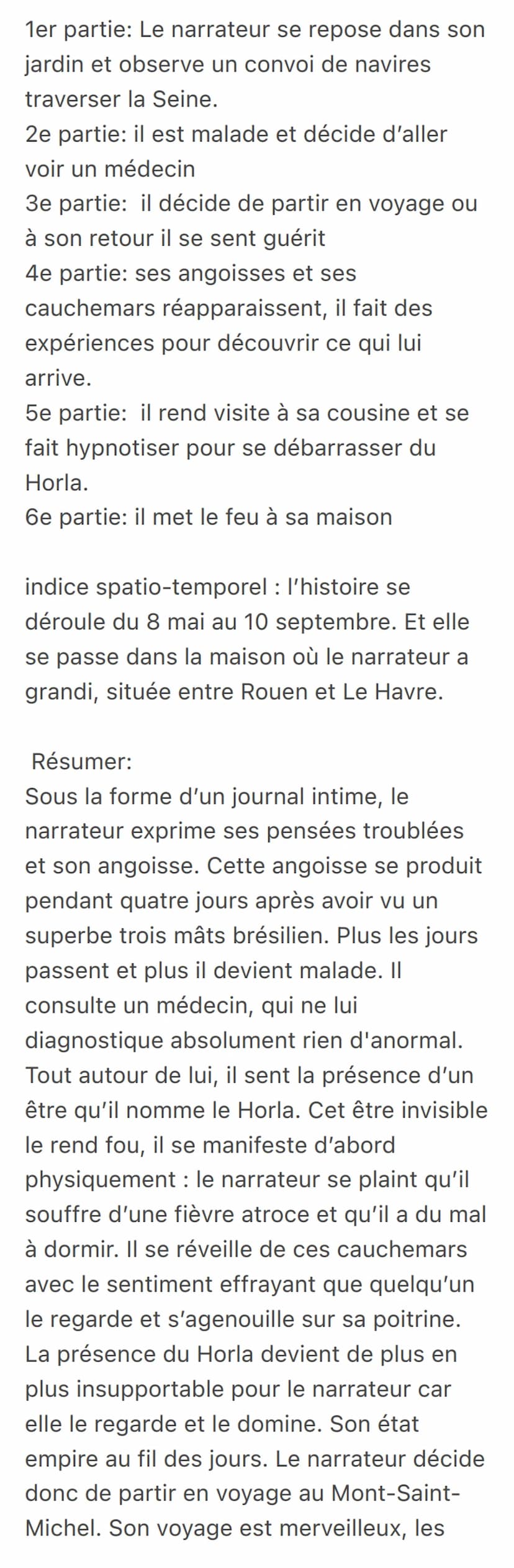 Le HORLA
de Guy MAUPASSANT
L'auteur : Guy de Maupassant est un
écrivain et journaliste littéraire français né
le 5 août 1850 et mort le 6 ju