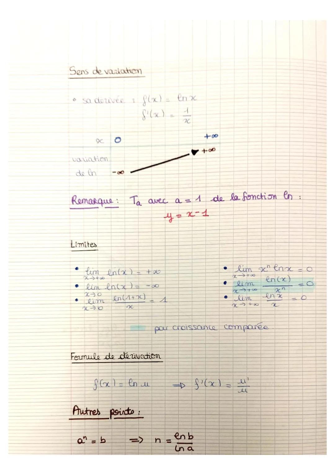 # LOGARITHME NEPERIEN

Fonction récimoque

$e^{x}$: Ddépart = IR $\longrightarrow$ Darrivée=]0; +$\infty$ [

$x$

$f(x)$

$ln x$: Dedépart =