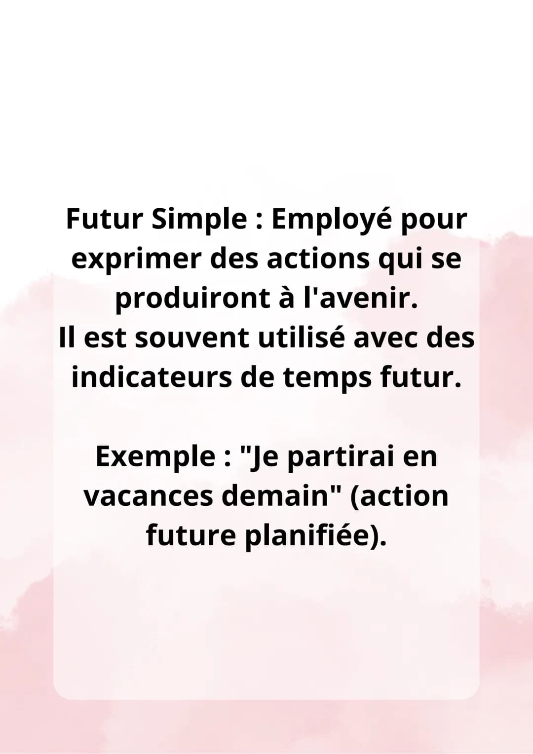 Les Valeurs de
Temps Présent : Ce temps est utilisé
pour parler d'actions qui se
déroulent actuellement,
d'habitudes, de vérités
générales e