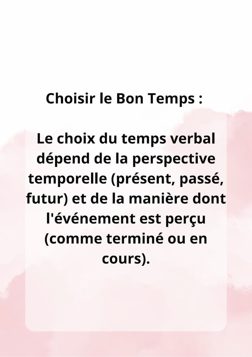 Les Valeurs de
Temps Présent : Ce temps est utilisé
pour parler d'actions qui se
déroulent actuellement,
d'habitudes, de vérités
générales e