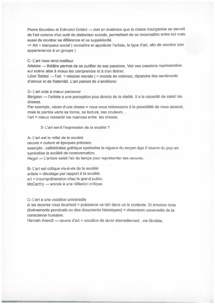 Philosophie : L'art
Définition
*L'art : activité humaine visant à produire une émotion esthétique auprès du public.
*Activité Humaine : seul