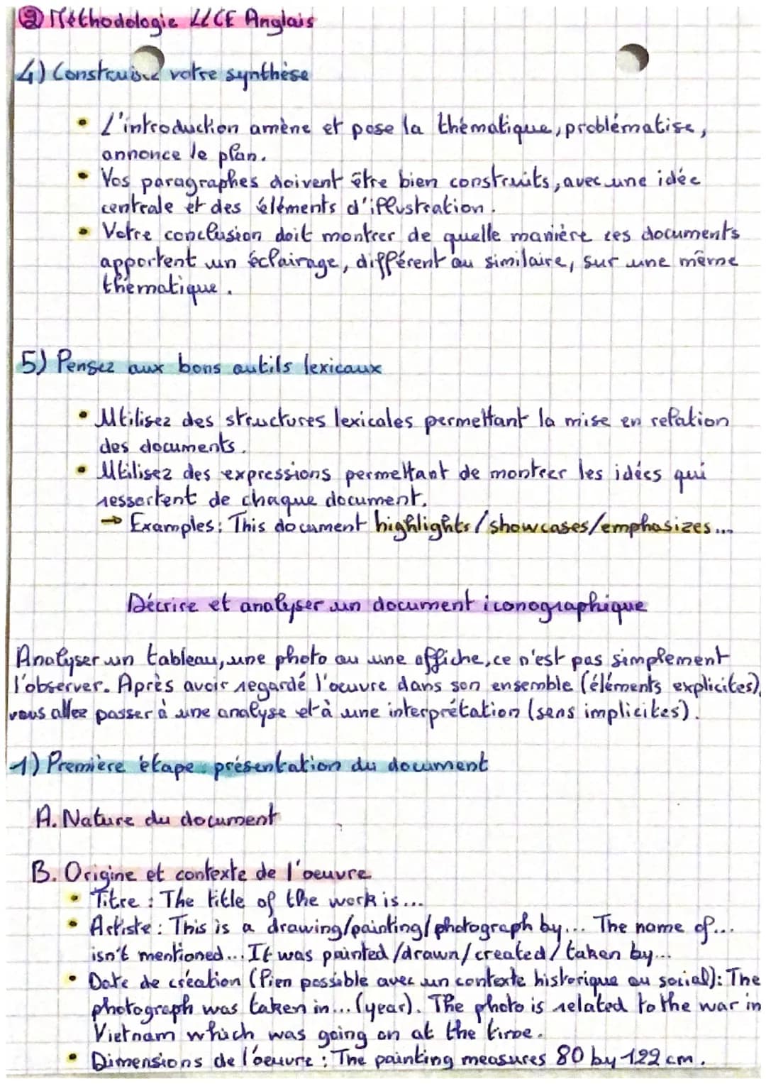 12 Methodologie //CE Anglais
4) Construisez votre synthèse
●
●>>
L'introduction amène et pose la thématique, problématise,
annonce le plan.
