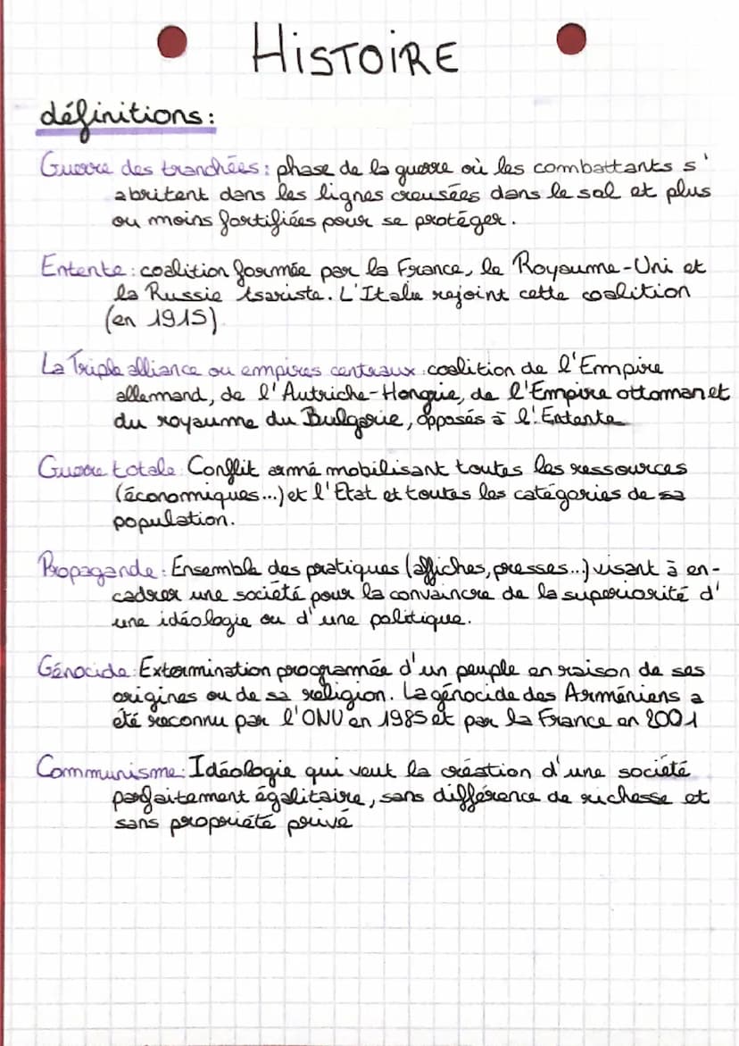 HISTOIRE
guerre mondiale
лет,
triple-entente
France
- Royaume-Uni
-Italie (avril 1915).
- Etats-Unis (avril 1917)
triple alliance
Allemagne
