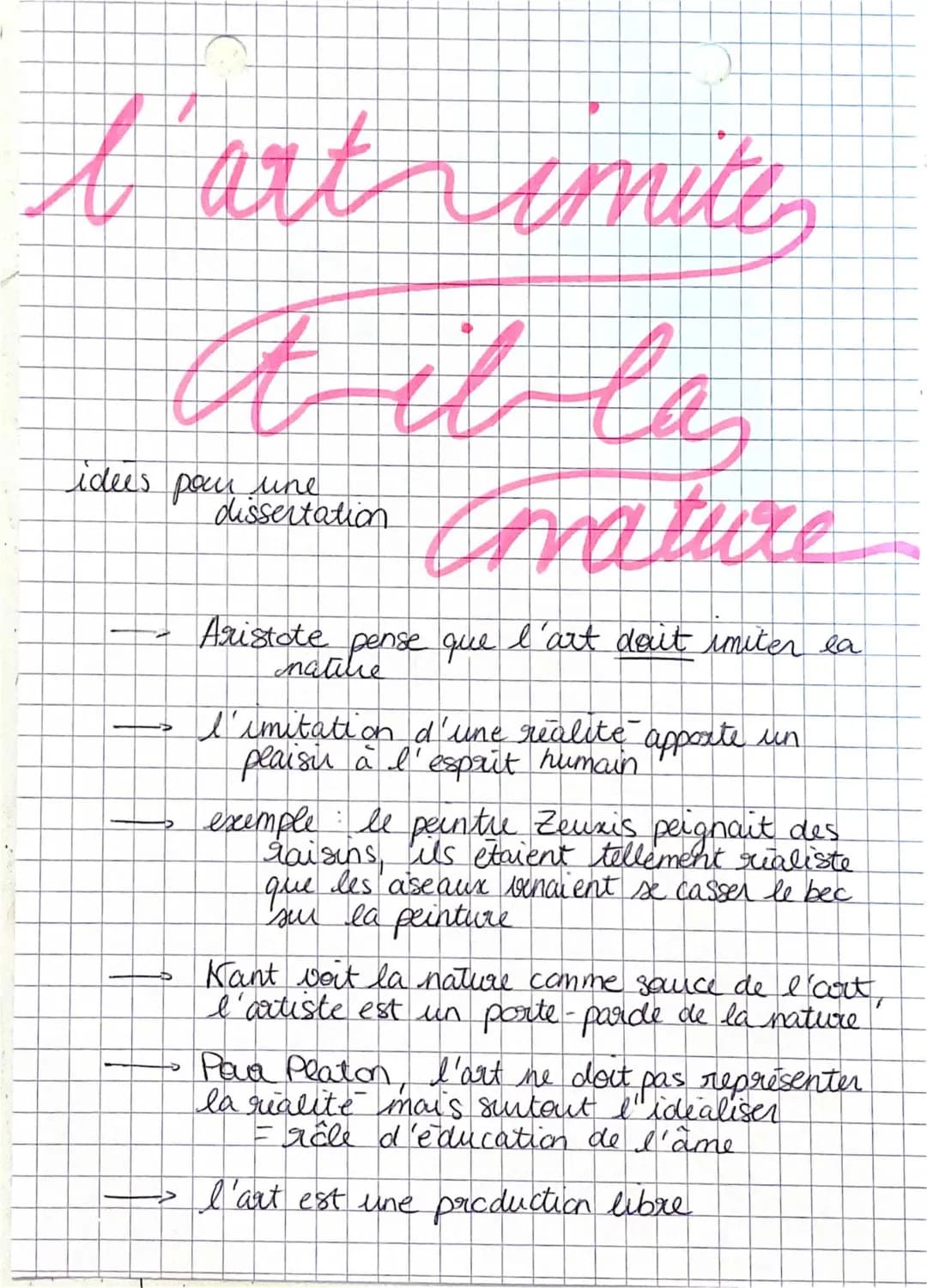 L'art et la Nature : Faut-il Imiter ? Explications et Exemples