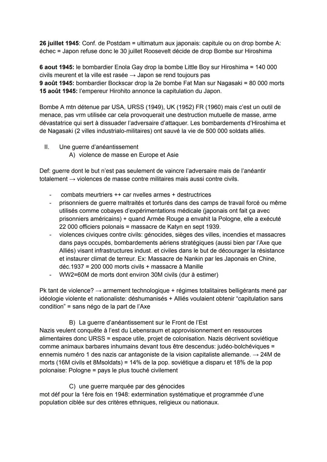 LA 2NDE GUERRE MONDIALE; UNE GUERRE PLANÉTAIRE D'ANÉANTISSEMENT
Axe: All + Italie + Japon
Alliés: UK + FR + USA + URSS et nbx pays d'Afrique