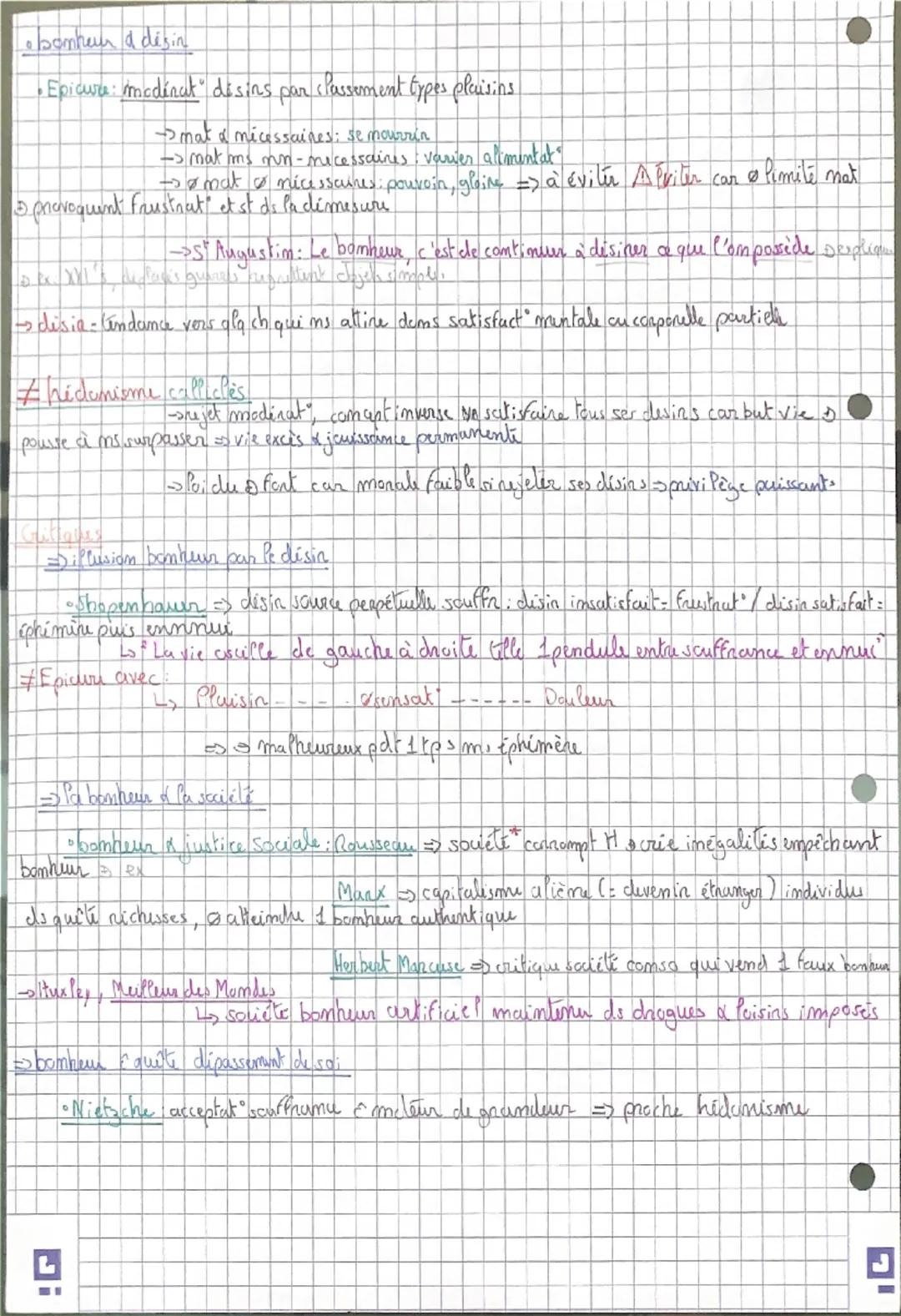 •
•Bonheur vs plaisin
def
Bamheur
plussin: absence de douleur d'expérience immédiali Déphémine
#bonheur élat durable de plenitude a satisfac