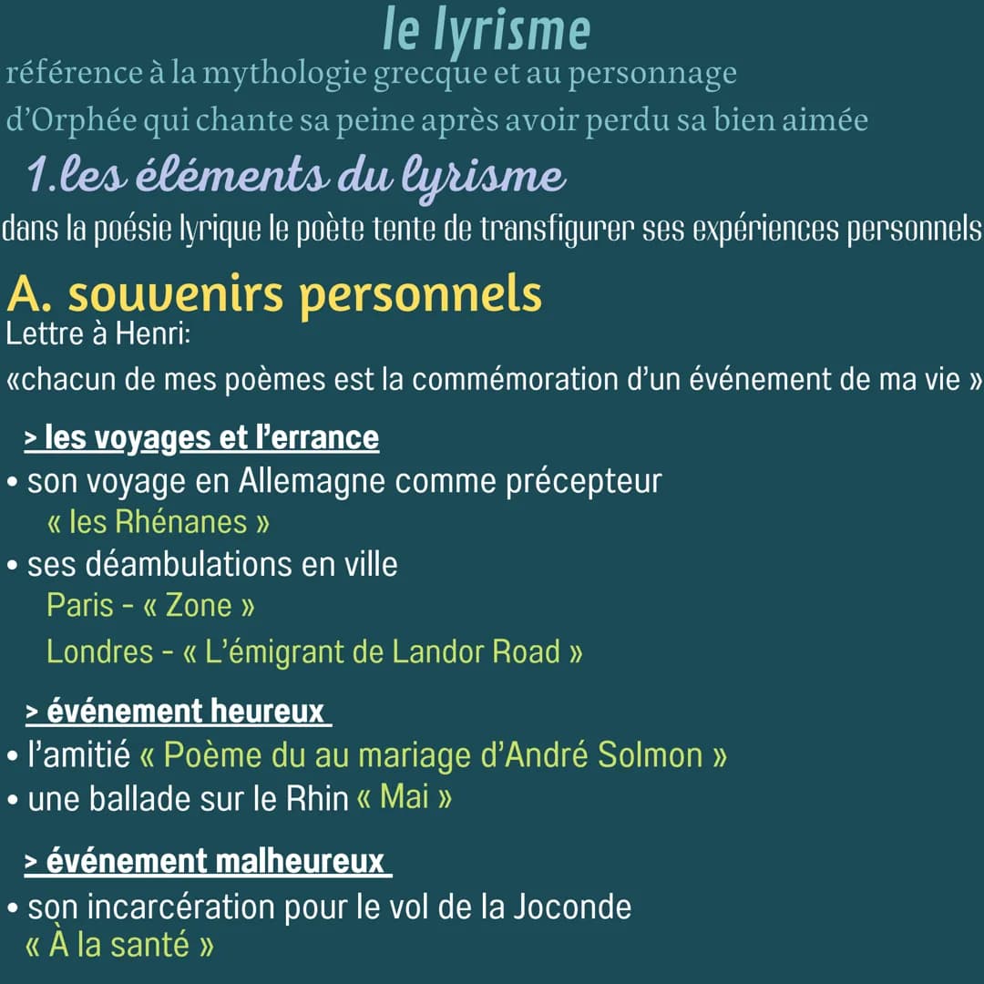 cours de
dissertation
Alcools La forme poétique
Tradition
Moderne la forme poétique
but d'apollinaire: - créer une poésie nouvelle
1. tradit