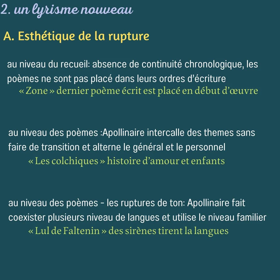 cours de
dissertation
Alcools La forme poétique
Tradition
Moderne la forme poétique
but d'apollinaire: - créer une poésie nouvelle
1. tradit