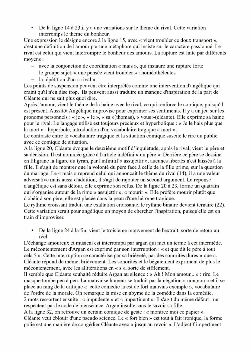 Analyse linéaire Le Malade Imaginaire de Molière - n°13
Jean Baptiste Poquelin, dit Molière est un homme de théâtre du XVIIè siècle et l'un 