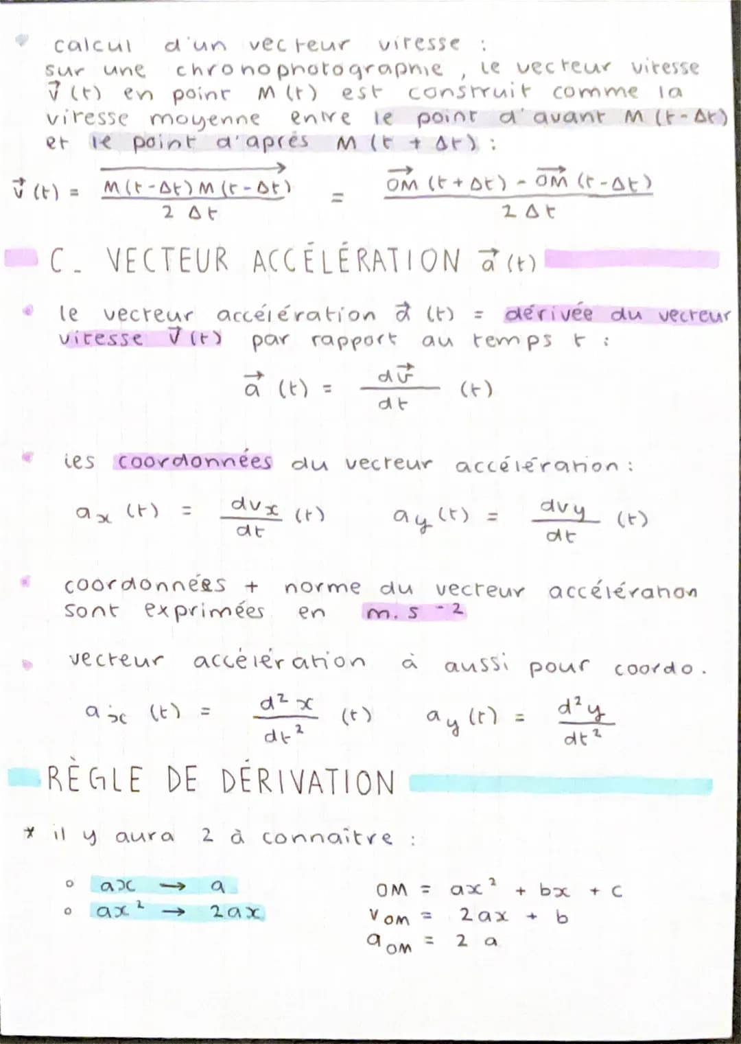 
<h2 id="1vecteurspositionvitesseacclration">1. VECTEURS POSITION, VITESSE, ACCÉLÉRATION</h2>
<h3 id="avecteurpositionom">A. VECTEUR POSITIO