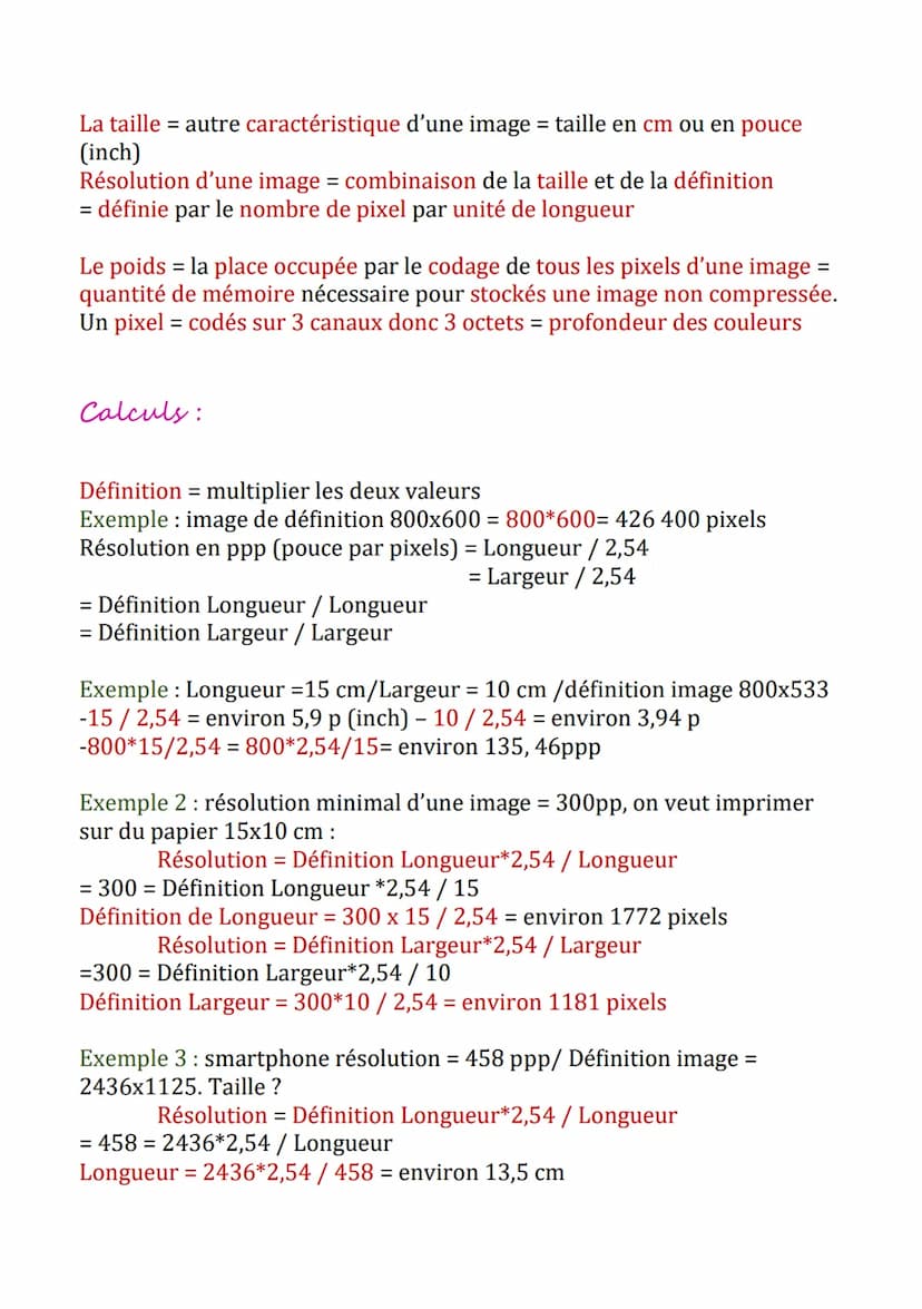 SNT
Photo numérique
Une image est composée de pixels.
Définition d'une image = nombre de pixels qui compose l'image
Exemple: image: 800x600 