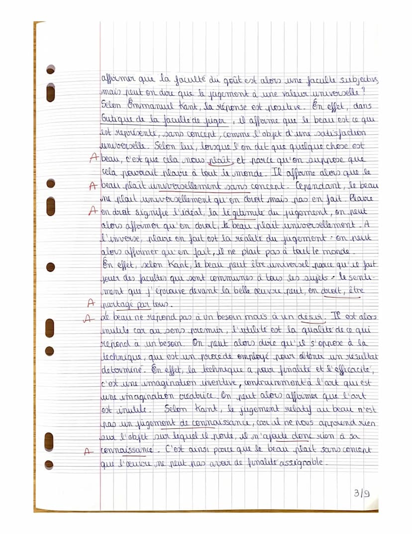 Duchorrozat Romanée
(200
Dissertation de philosophie
Magnifique!
ти
16/12/20
R
Emmanuel Kant, philosophe allemand du XVIII
siècle, affirme d