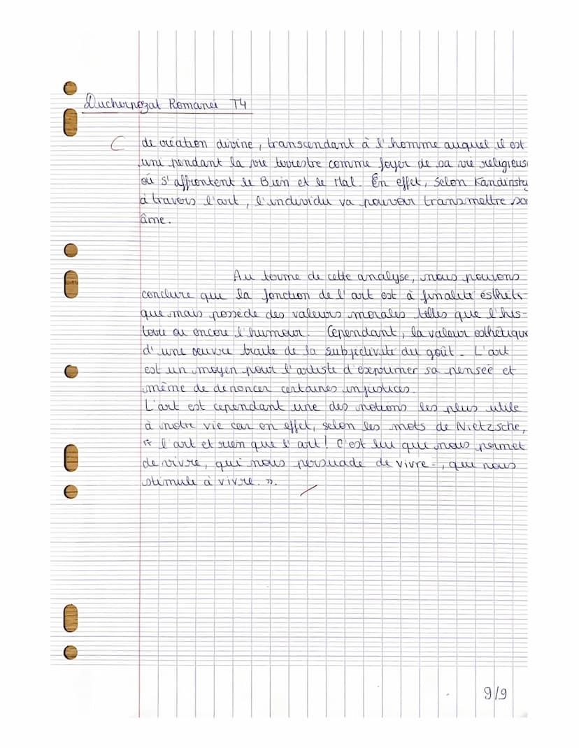 Duchorrozat Romanée
(200
Dissertation de philosophie
Magnifique!
ти
16/12/20
R
Emmanuel Kant, philosophe allemand du XVIII
siècle, affirme d