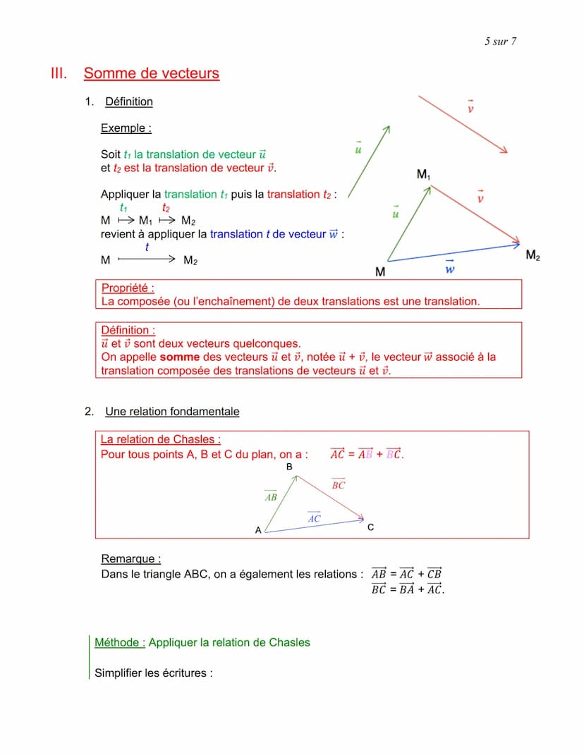 I. Translation
Exemple:
B
T'
LES VECTEURS (Partie 1)
80m
T
A
Une translation est un glissement :
- avec une direction donnée :
câble du télé