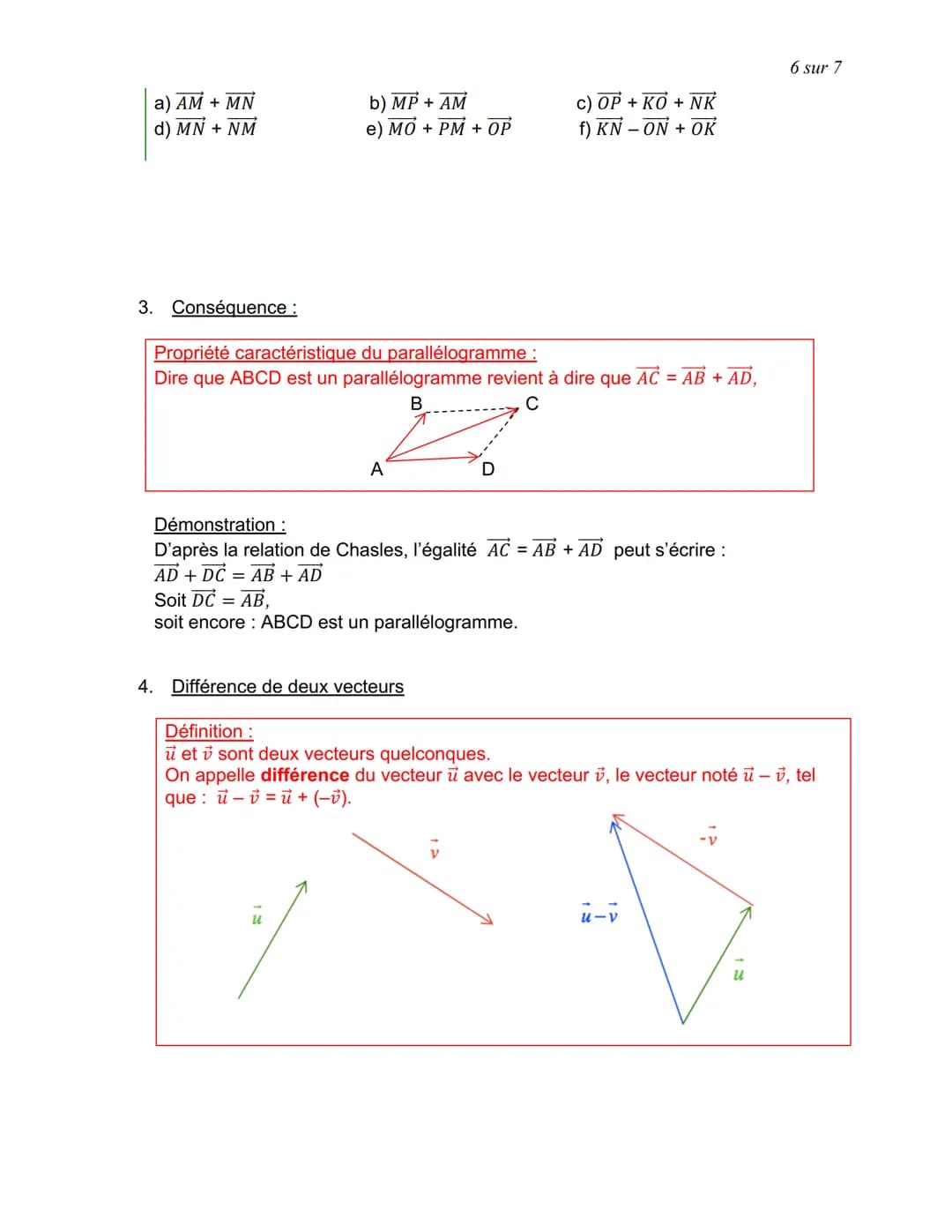 I. Translation
Exemple:
B
T'
LES VECTEURS (Partie 1)
80m
T
A
Une translation est un glissement :
- avec une direction donnée :
câble du télé