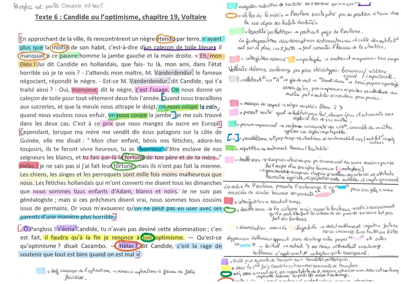 Pangloss est pas là Candide est seul.
Texte 6: Candide ou l'optimisme, chapitre 19, Voltaire
[En approchant de la ville, ils rencontrèrent u