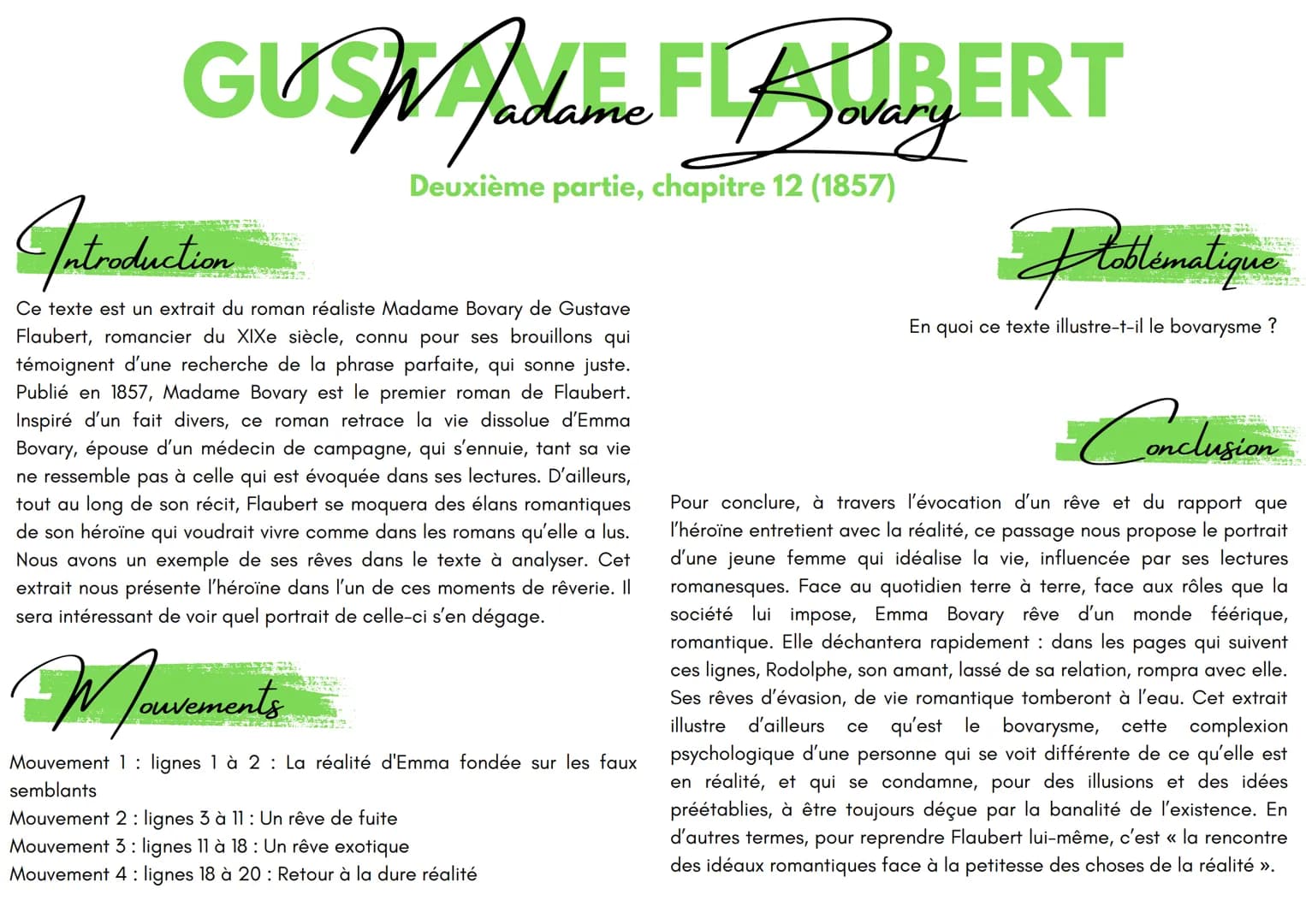 GUSTAVE FLATBERT
ovary
Deuxième partie, chapitre 12 (1857)
Introduction
Ce texte est un extrait du roman réaliste Madame Bovary de Gustave
F