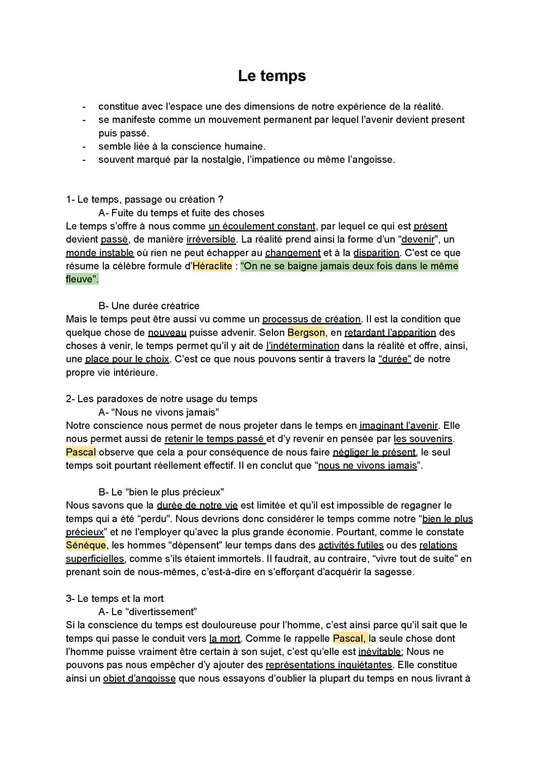 le temps philo