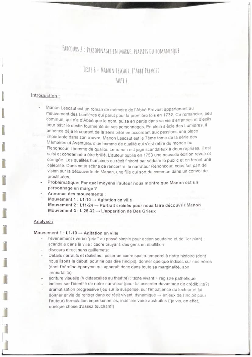5
10
15
20
25
30
Objet d'étude 2: LE ROMAN ET LE RÉCIT DU MOYEN-AGE AU XXI SIRCLE
Cuvre Intégrale - Manon Lescaut- LECTURE LINEAIRE 6
Je pri