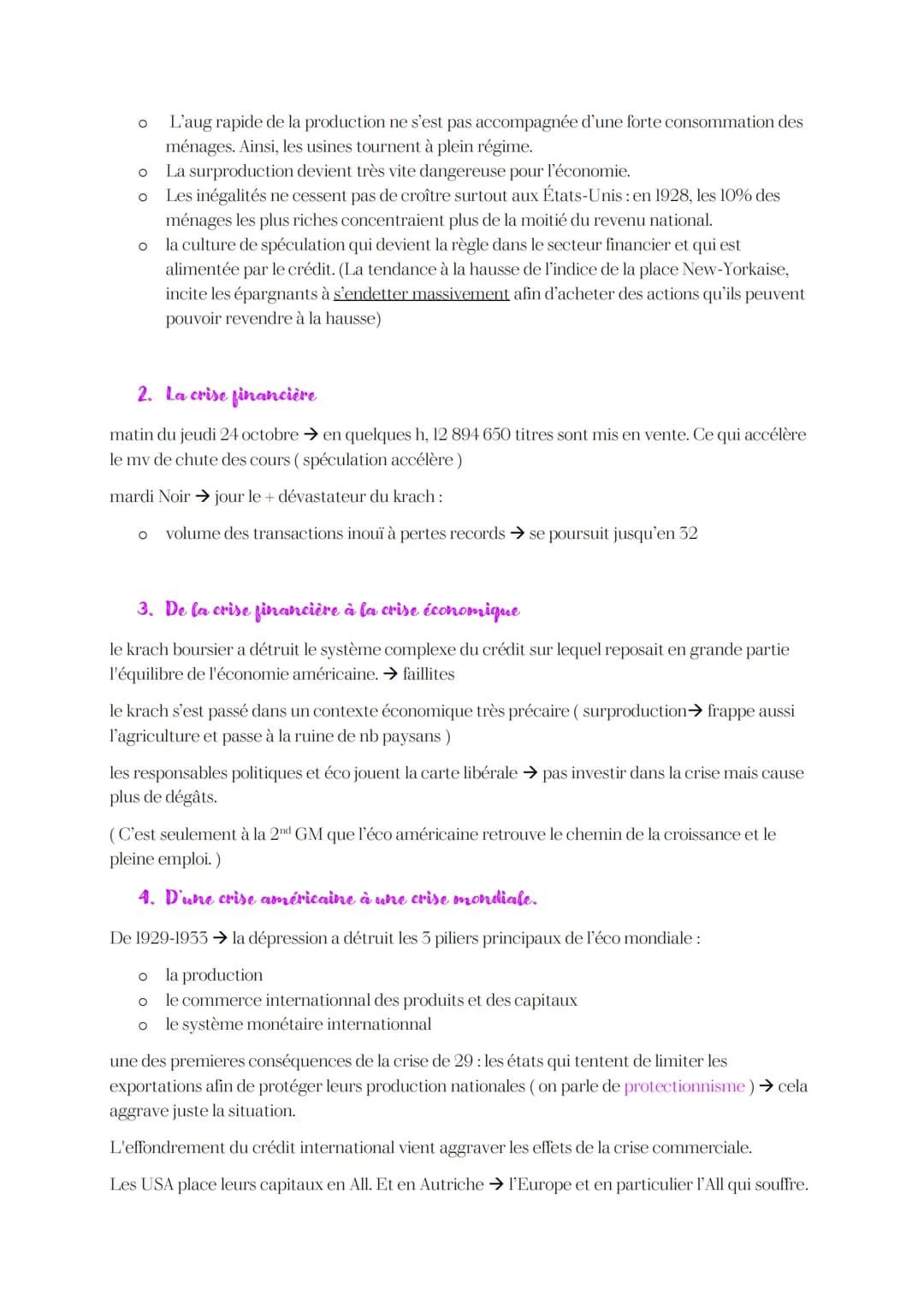 Introduction:
La crise de 29 et la Grande dépression de 30, déstabilisent les éco
o Conséquences sociales politique considérables
O
Les gouv