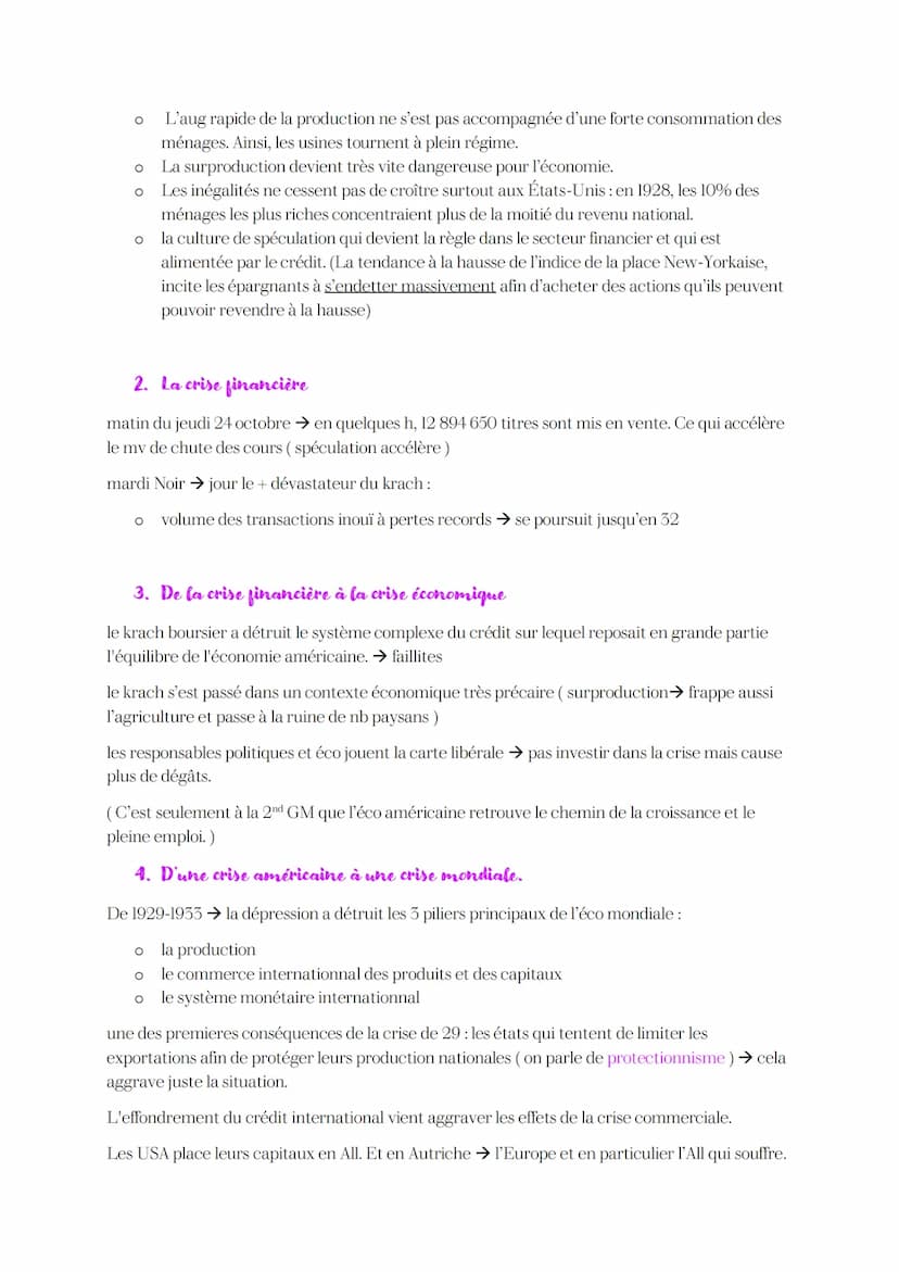 Introduction:
La crise de 29 et la Grande dépression de 30, déstabilisent les éco
o Conséquences sociales politique considérables
O
Les gouv