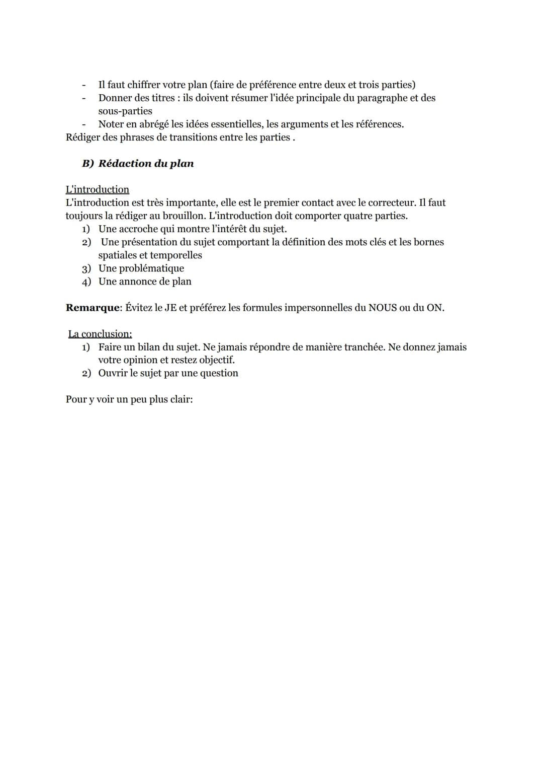 Il faut environ 2h30 pour cette partie qui est sur 10 points.
1ère étape: Analyser la question posée
Conseil: faites le avant de lire les do