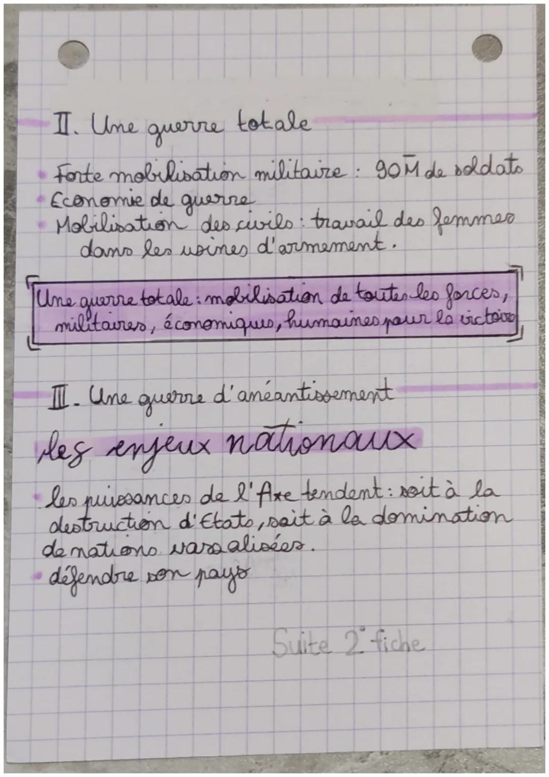 1
• histoire •
» la seconde Guerre Mondiale «
De 1939 à 1945, la seconde guerre mondiale
est une guerre d'anéantissement
d'anéantissement qu