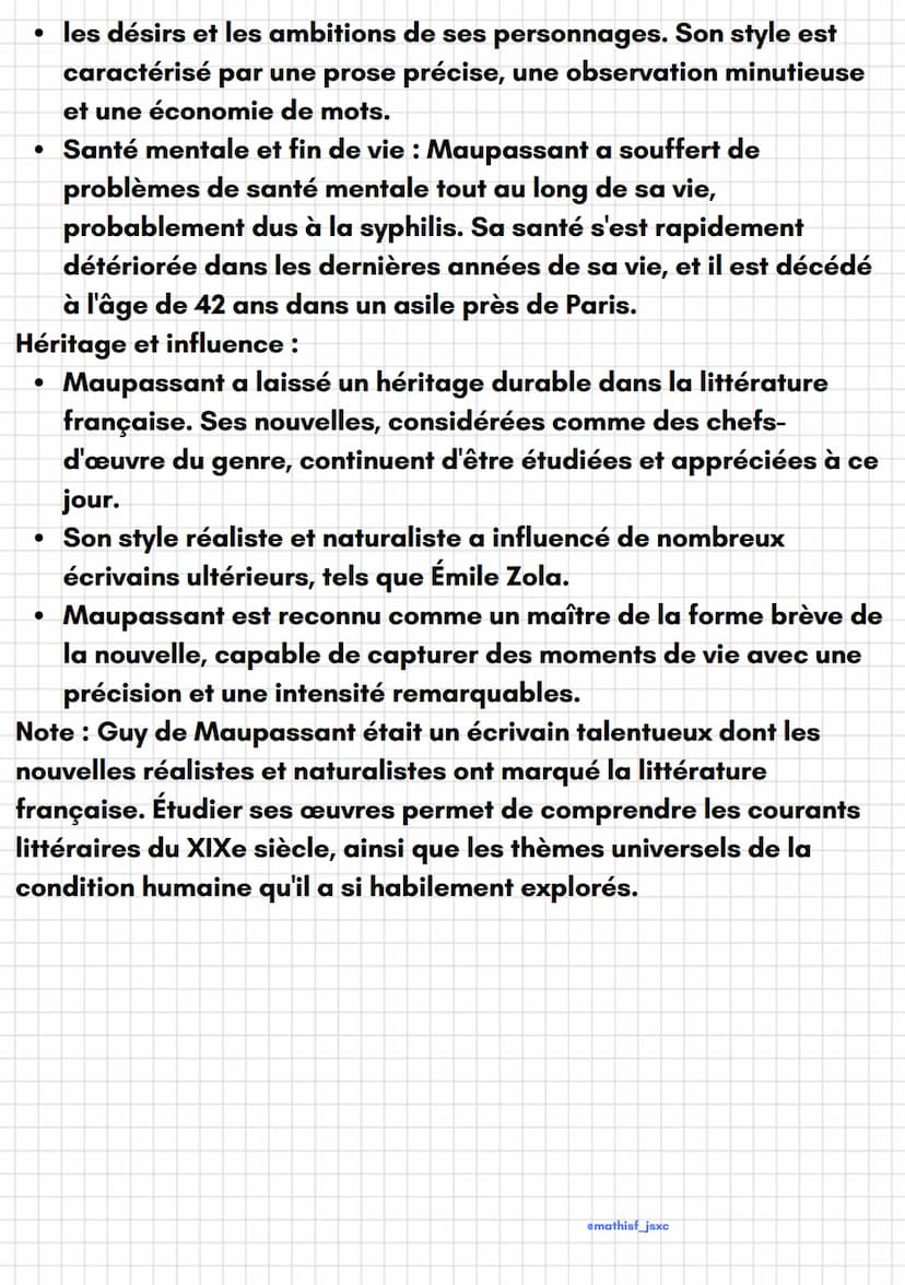 emathisf_jsxc
Nom complet: Henri René Albert
Guy de Maupassant Date de
naissance : 5 août 1850 Lieu de
naissance : Tourville-sur-Arques,
Fra