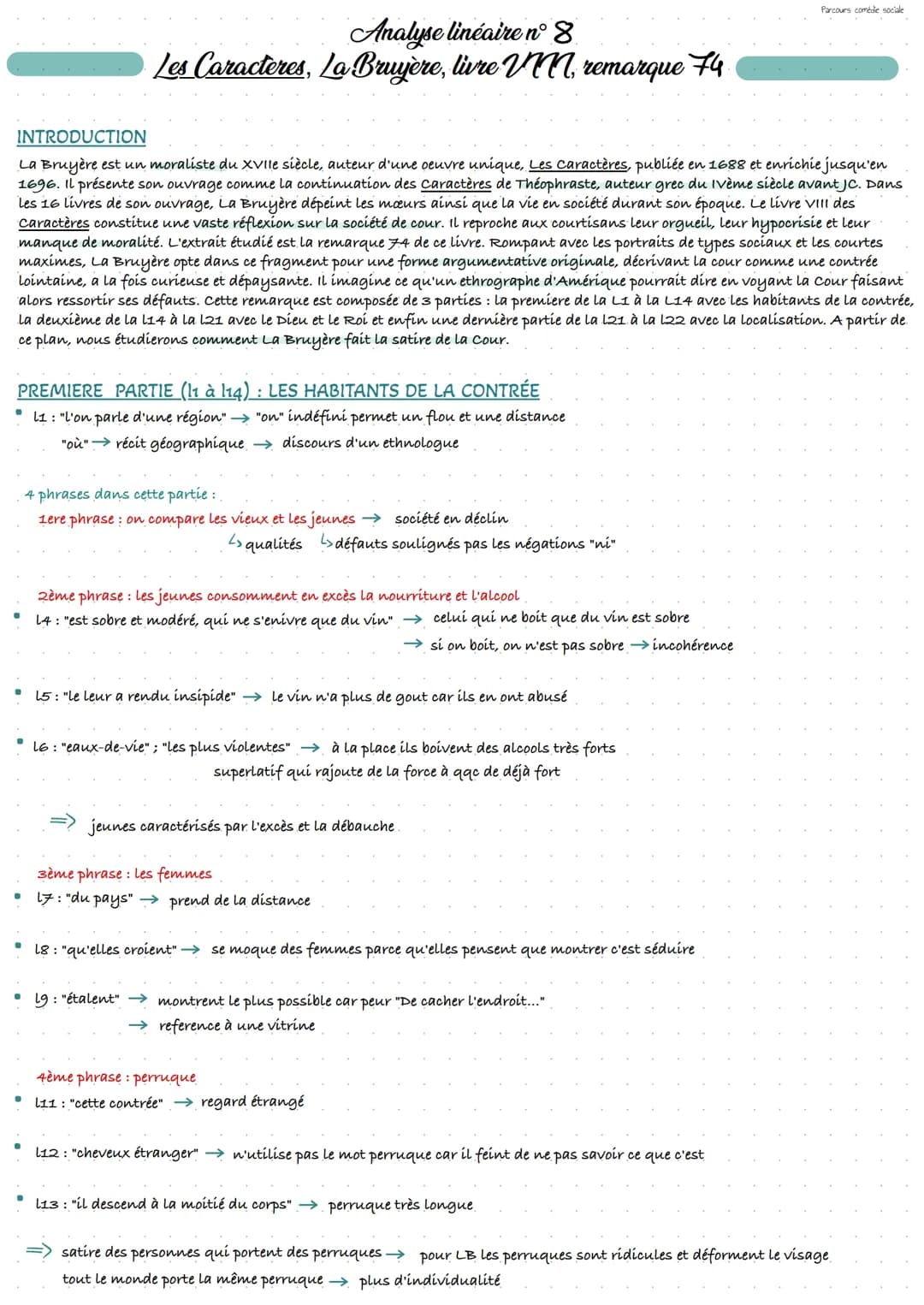 INTRODUCTION
La Bruyère est un moraliste du XVIIe siècle, auteur d'une oeuvre unique, Les Caractères, publiée en 1688 et enrichie jusqu'en
1