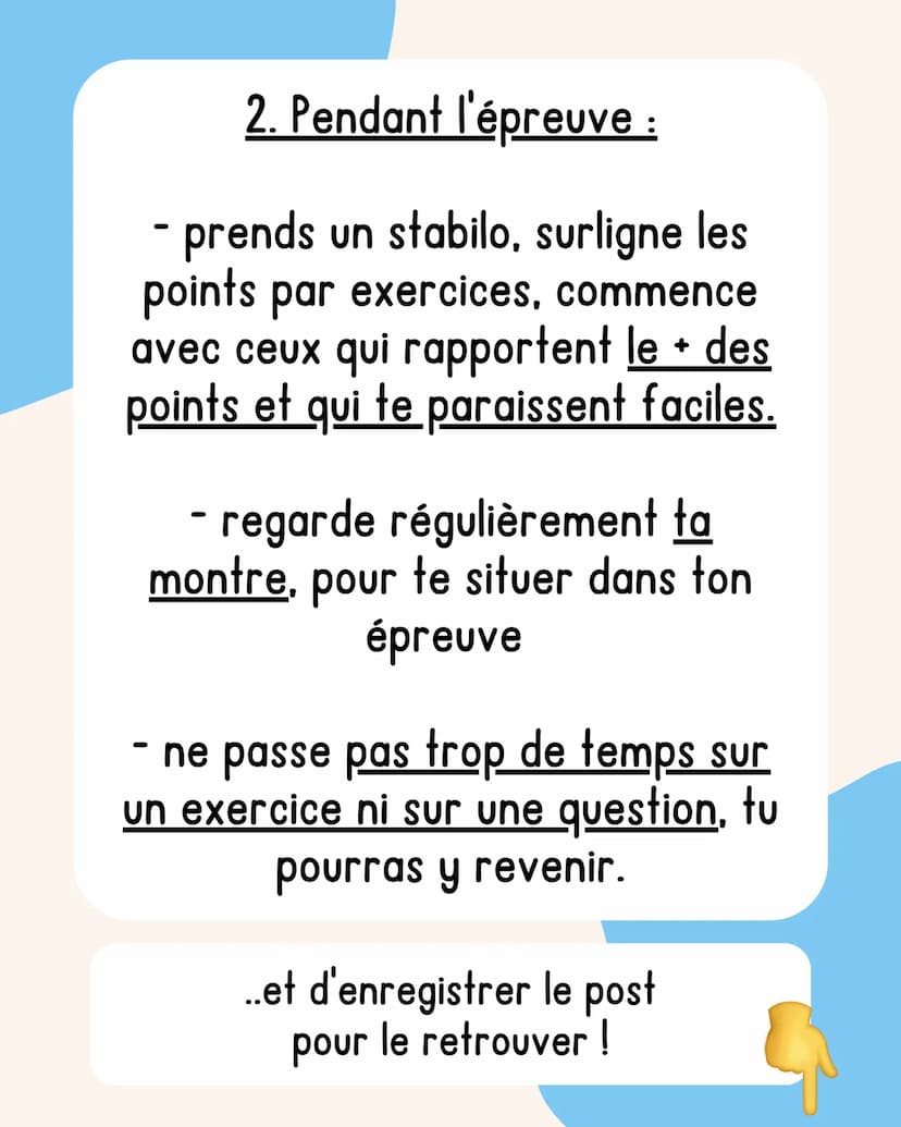 L'épreuve de
Maths
spécial brevet Oublie pas de t'abonner
pour ne rien louper..
1. Avant l'épreuve :
- fiche ton cours, en
essayant de ne pa