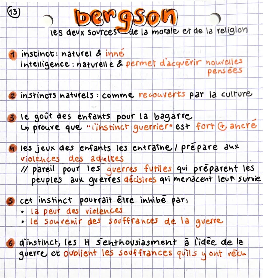 (13)
ofbergson
les deux sourcesde la morale et de la religion
instinct: naturel & inne
intelligence naturelle & permet d'acquérir nouvelles
