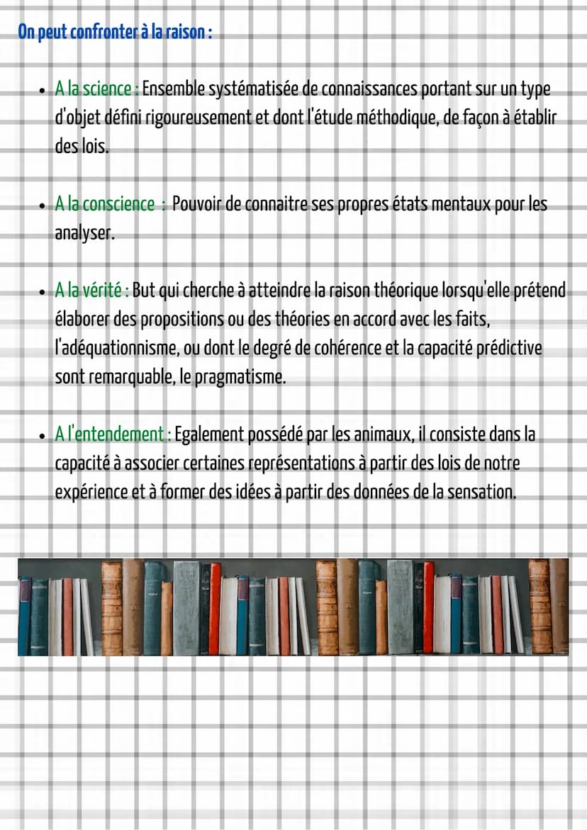 La raison... qu'est ce que c'est ?
La Raison
1-C'est tout d'abord la faculté de combiner les idées pour les organiser dans un
ordre qui resp