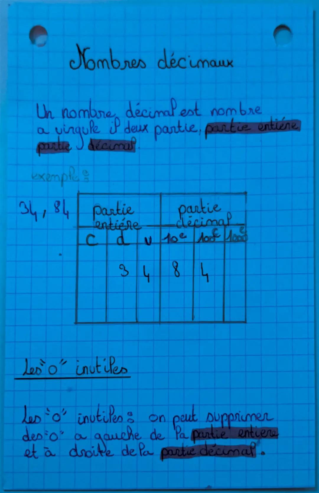 Nombres décimaux

Un nombre décimal est nombre
a virqule il deux partie, partie entiéne
partie I décimal

exemple

34,84 partie
entiére
part