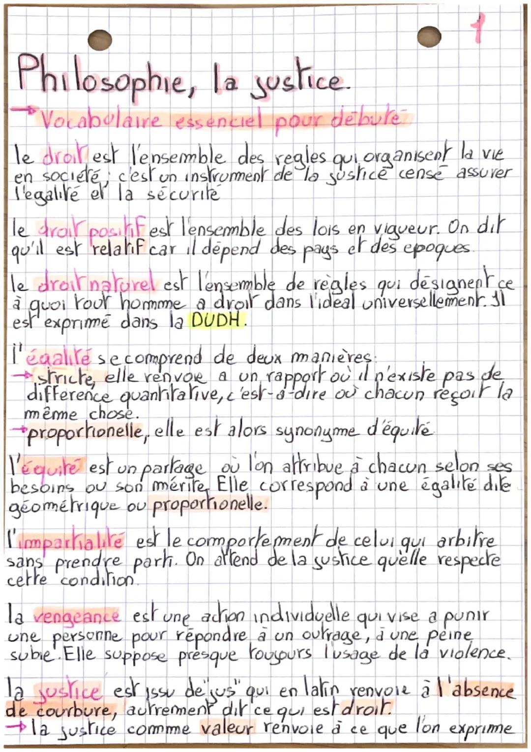 Philosophie, la justice.
* Vocabulaire essenciel pour
1
debure
le droit est l'ensemble des regles qui organisent la vie
en société, c'est un