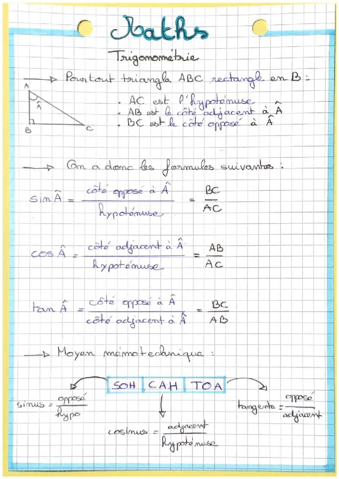 Trigonométrie 