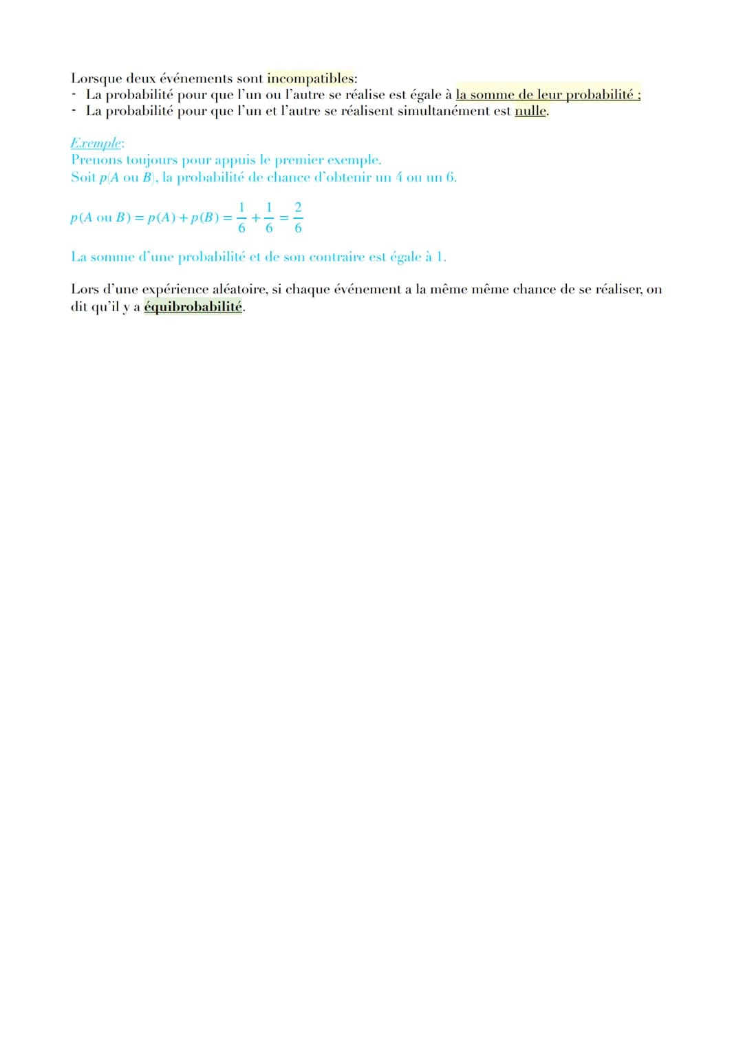 1- Vocabulaire
-
Probabilités
Une expérience aléatoire est une expérience dont on connaît tous les résultats possibles, mais
qu'on ne peut p