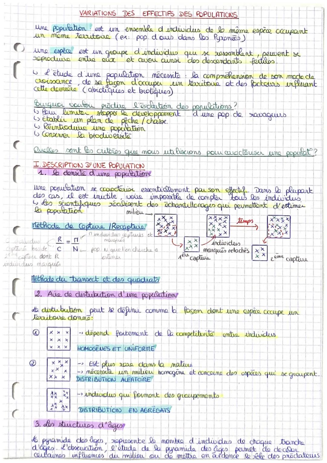 r
r
VARIATIONS DES EFFECTIFS DES POPULATIONS
une population est un ensemble d individus de le même espèce occupant
un même territoire (ex: p