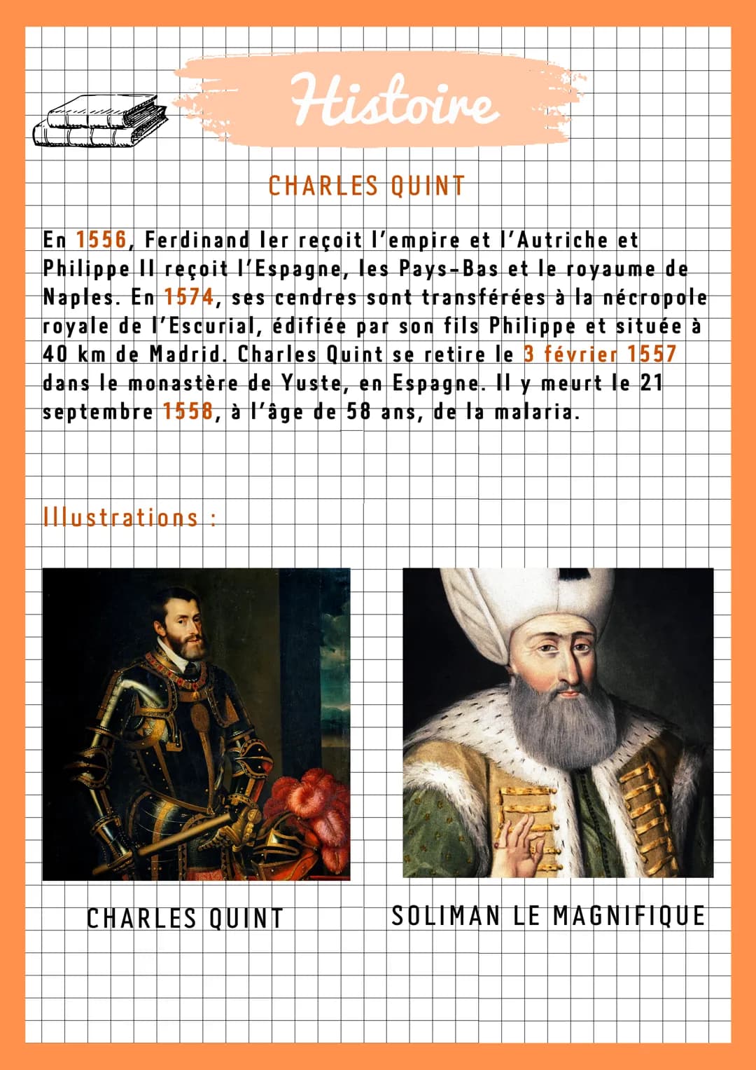Histoire
CHARLES QUINT
Héritier de la dynastie des Habsbourg, Charles Quint, né le
24 février 1500 à Gand, fut l'empereur le plus puissant d