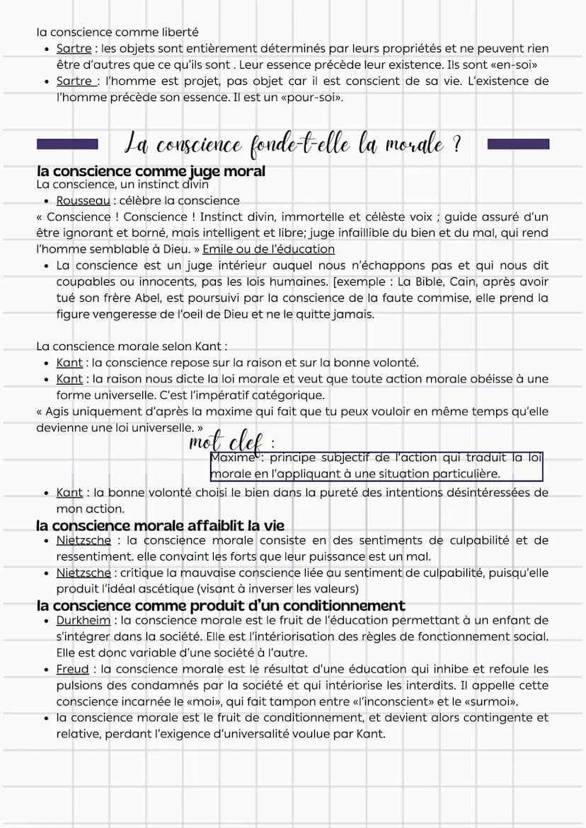 =
Philosophie
définitions
:
La conscience
Capacité de représentation de nous-même et du monde
extérieur.
accroches:
«Je ne suis moi-même qu'